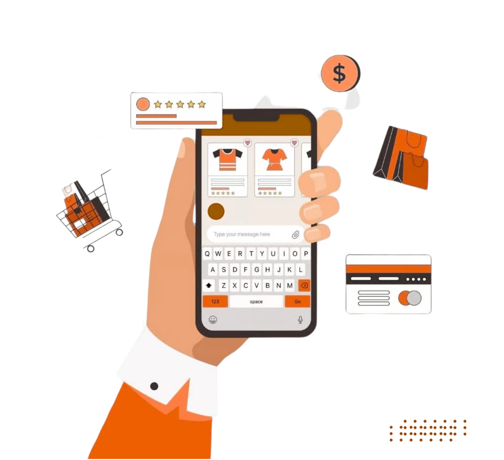 A customer browsing and buying inside a WhatsApp conversation
